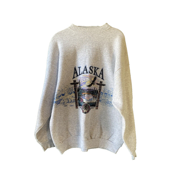 Tultex Other - Alaska Sweater Mens Size XL Heather Gray Pullover Nature Vintage 93 San Segal